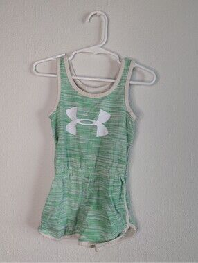 Under Armour Toddler Girls Green Striped Sleeveless Dress 2T